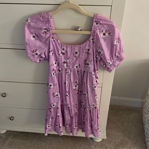 Purple floral dress